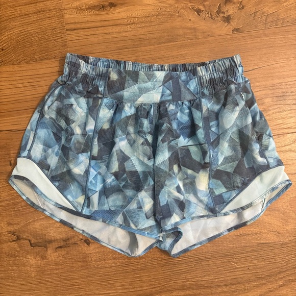 lululemon athletica Blue Patterned Athletic Shorts - Picture 3 of 5